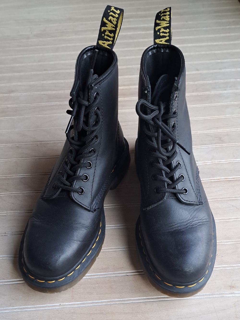 Dr. Martens 7B10 Y2k Leather Safety Steel Toe Slip Resistant Work Boots Unisex